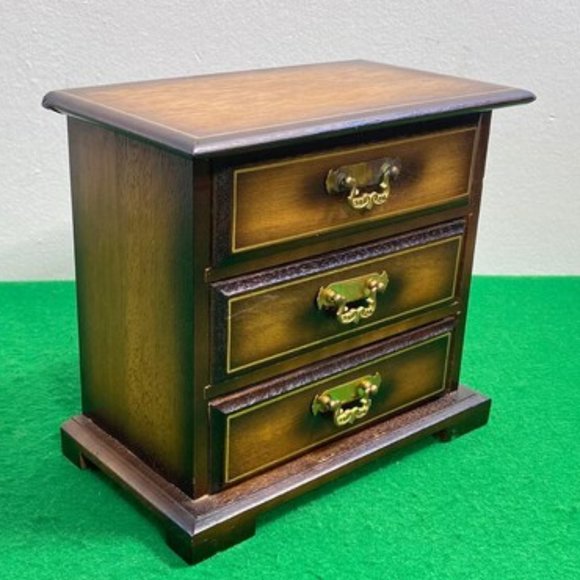 Vintage Gunther Mele 1970's Wooden Jewelry Box - Jewellery with Drawers - Vintag - Picture 8 of 10